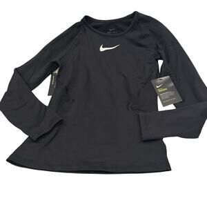 NEW Nike Pro Warm Black Long Sleeve sz M Girls